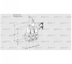 VCS1E15R/15R05NLWGR8/PPPP/PPPP (88104322) Сдвоенный газовый клапан Kromschroder