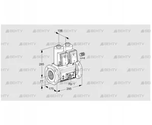 VCS665F05NNKR3E/PPEP/PPPP (88203950) Сдвоенный газовый клапан Kromschroder