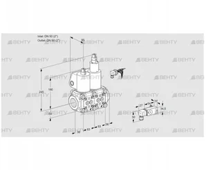 VCS3E50R/50R05NLQL/PPPP/3-PP (88102993) Сдвоенный газовый клапан Kromschroder