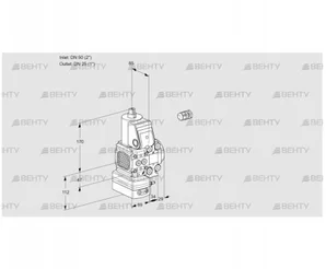 VAD2E50R/25R05FD-25VWR/PP/PP (88102183) Газовый клапан с регулятором давления Kromschroder