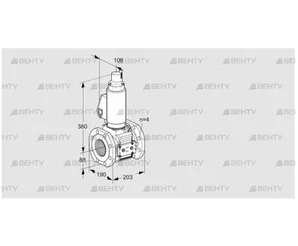 VAS7T80A05LQGLE/PP/PP (88206816) Газовый клапан Kromschroder