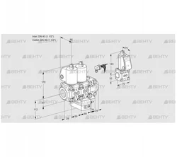 VCH2E40R/40R05NHEVWL/PPBS/PPPP (88104660) Клапан с регулятором расхода Kromschroder