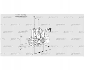 VCS2E40R/40F05NNWR/PPPP/PPPP (88107711) Сдвоенный газовый клапан Kromschroder