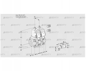 VCS1E20R/20R05NNWGR3/PP-4/PPPP (88105927) Сдвоенный газовый клапан Kromschroder