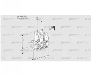 VCS1E20R/20R05NNKR/PPPP/PPPP (88100564) Сдвоенный газовый клапан Kromschroder