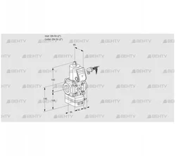 VAD350R/NW-50A (88026302) Газовый клапан с регулятором давления Kromschroder