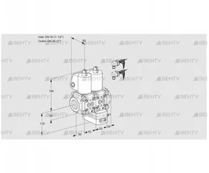 VCH3E40R/50R05NHEWL6/PPPP/PPPP (88105393) Клапан с регулятором расхода Kromschroder