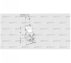 VAS3T40N/NKSL (88013043) Газовый клапан Kromschroder