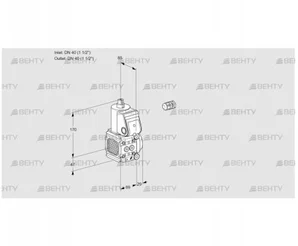 VAS2E40R/40R05FNWR/PP/PP (88103152) Газовый клапан Kromschroder