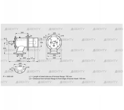 ZIO 200RD-150/135-(40)D (84277120) Газовая горелка Kromschroder