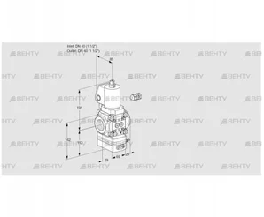 VAD240R/NWGL-50A (88012540) Газовый клапан с регулятором давления Kromschroder