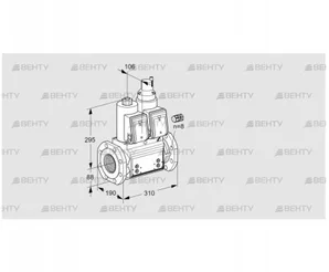 VCS780F05NLWR3B/PPPP/PPPP (88202742) Сдвоенный газовый клапан Kromschroder