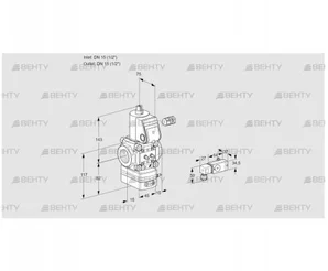 VAD115R/NW-100B (88006232) Газовый клапан с регулятором давления Kromschroder