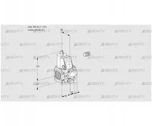 VAS2E40F/50R05FNVWR/PP/PP (88102475) Газовый клапан Kromschroder