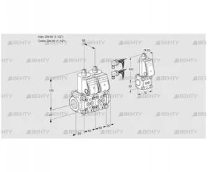 VCS2E40R/40R05NNQR6/PPPP/PPZS (88101070) Сдвоенный газовый клапан Kromschroder