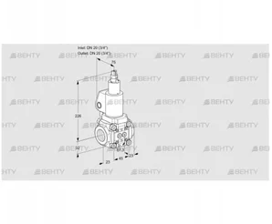 VAS1T20N/LQGL (88003219) Газовый клапан Kromschroder