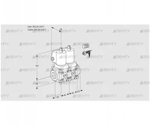 VCS1E20R/20R05NNQSL7/PPPP/PPPP (88102694) Сдвоенный газовый клапан Kromschroder