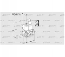 VCS2E40R/40R05NLWL6/PPPP/PPPP (88102987) Сдвоенный газовый клапан Kromschroder