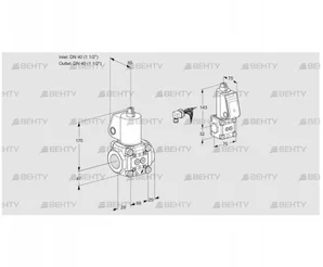 VAS2E40R/40R05NWL/BS/PP (88104712) Газовый клапан Kromschroder