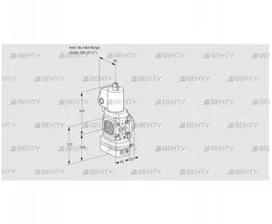 VAV1T-/25N/NQSLAK (88024173) Газовый клапан с регулятором соотношения Kromschroder