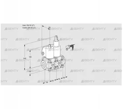 VCS3E50R/50R05NLQL/PPPP/PPPP (88104766) Сдвоенный газовый клапан Kromschroder