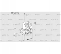 VCS3E40R/40R05NNQR3/PPPP/PPPP (88101944) Сдвоенный газовый клапан Kromschroder