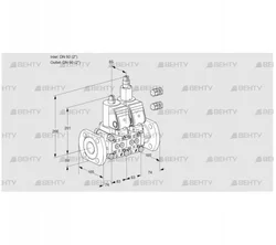 VCS3E50F/50F05NLWGR3/PPPP/PPPP (88106528) Сдвоенный газовый клапан Kromschroder