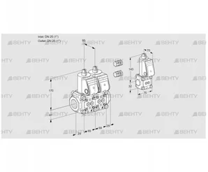 VCS2E25R/25R05NNWR3/PPPP/PPZS (88102978) Сдвоенный газовый клапан Kromschroder