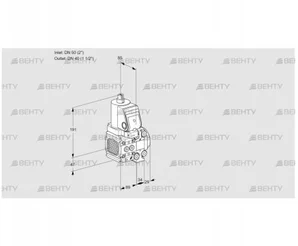 VAS2T50N/40N05FNVQSR/PP/PP (88101209) Газовый клапан Kromschroder