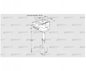 IBH40Z01A/40A2A (88301337) Дроссельная заслонка Kromschroder