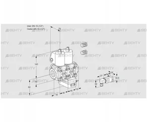 VCD1E15R/15R05ND-100WL3/2-PP/PP-3 (88103646) Регулятор давления Kromschroder