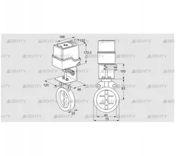 IDR40Z03D100AS/50-60W30TR10 (88303454) Дроссельная заслонка Kromschroder