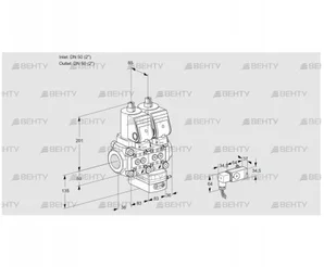 VCG3T50N/50N05NGAQGR/2--4/PPPP (88107369) Клапан с регулятором соотношения Kromschroder