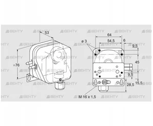 DL 10K-3W (84444800) Датчик-реле давления воздуха Kromschroder