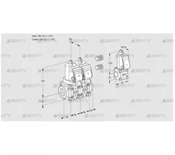 VCS2E32R/32R05NNWGR3/PPPP/BSPP (88105035) Сдвоенный газовый клапан Kromschroder