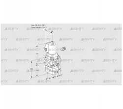 VAD240R/NPGL-50A (88025747) Газовый клапан с регулятором давления Kromschroder