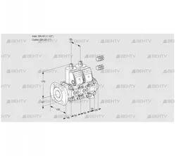 VCS2E40F/25R05NNVWR3/PPPP/PPPP (88101748) Сдвоенный газовый клапан Kromschroder