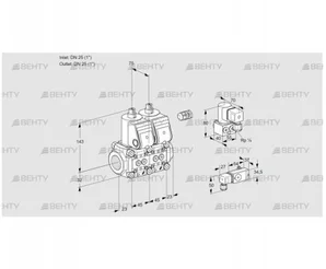 VCS1E25R/25R05NNWR/2-PP/4-ZY (88105838) Сдвоенный газовый клапан Kromschroder