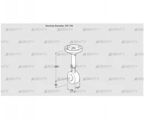 BVH100W01A (88300175) Дроссельная заслонка Kromschroder