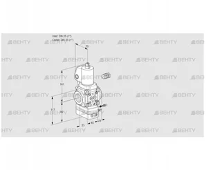 VAG125R/NWGLAE (88032566) Газовый клапан с регулятором соотношения Kromschroder