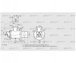 BIOW 65KB-250/235-(46)E (84199366) Газовая горелка Kromschroder