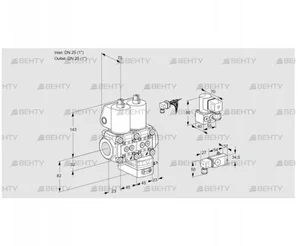 VCG1E25R/25R05NGEWL/MMBY/2-PP (88100932) Клапан с регулятором соотношения Kromschroder