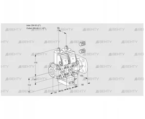 VCH2E50R/40F05NHEVWR3/PPPP/PPPP (88102593) Клапан с регулятором расхода Kromschroder