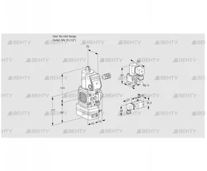 VAD1-/15R/NW-100B (88001223) Газовый клапан с регулятором давления Kromschroder