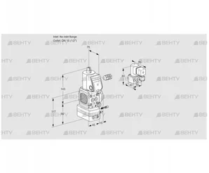 VAG1-/15R/NWBE (88013964) Газовый клапан с регулятором соотношения Kromschroder