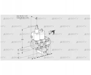 VCH2E40R/40R05LHEVWL/PPPP/PPPP (88104306) Клапан с регулятором расхода Kromschroder