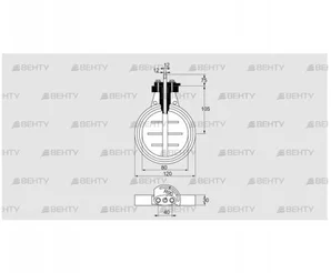 DKR 80Z03F100A (03149290) Дроссельная заслонка Kromschroder