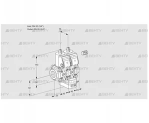 VCH1E20R/20R05NHEKR3/PPPP/PPPP (88107579) Клапан с регулятором расхода Kromschroder