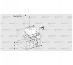 VCH1E20R/20R05NHEVWL/PPPP/PPPP (88105935) Клапан с регулятором расхода Kromschroder