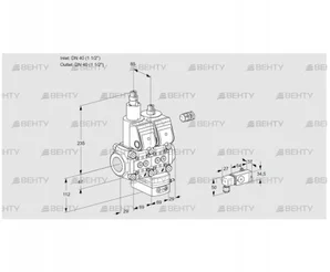 VCG2E40R/40R05LGEWR/3--3/PPPP (88101150) Клапан с регулятором соотношения Kromschroder